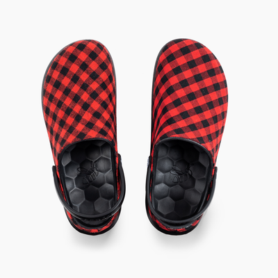 Black / Red Check Women’s Varsity Clog Graphics#color_black-red-check