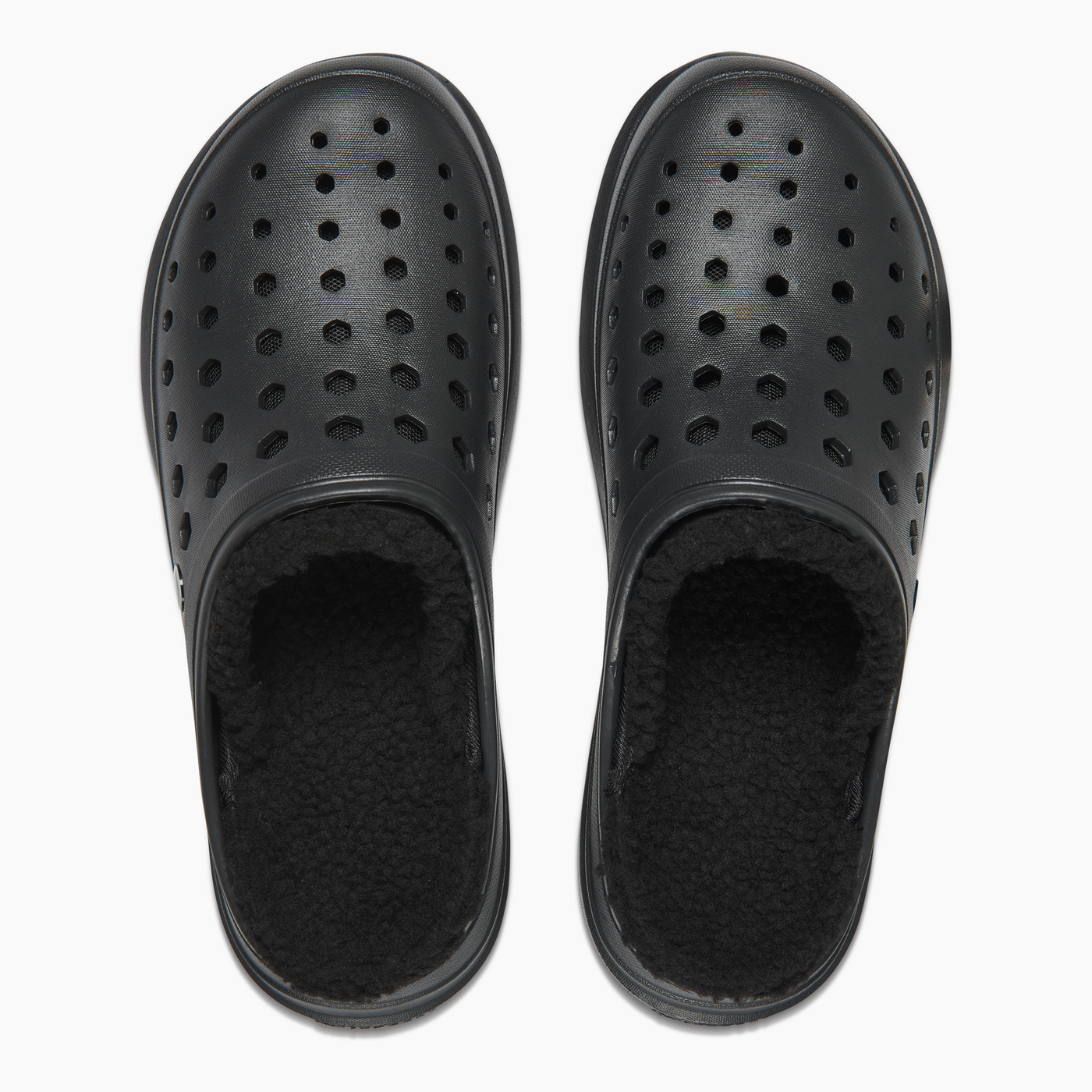 Black Adult Cozy Lined Clog#color_black
