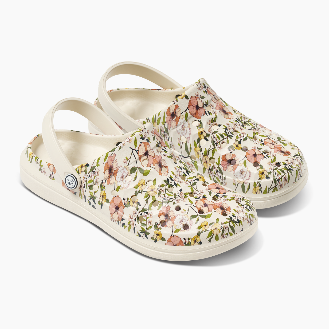 Bone Summer Floral Women’s Varsity Clog Graphics#color_bone-summer-floral