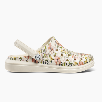 Bone Summer Floral Women’s Varsity Clog Graphics#color_bone-summer-floral