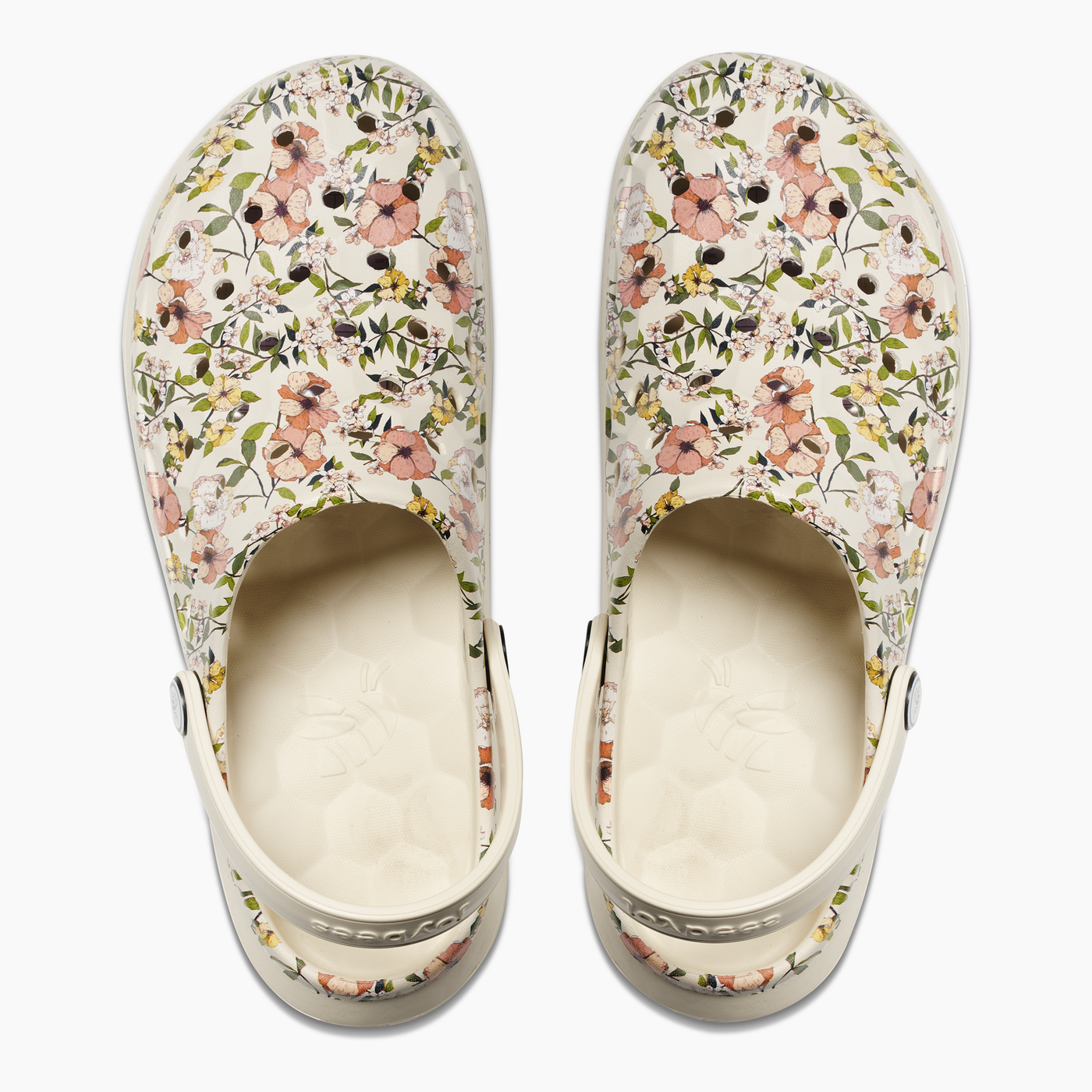 Bone Summer Floral Women’s Varsity Clog Graphics#color_bone-summer-floral