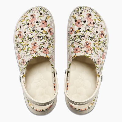 Bone Summer Floral Women’s Varsity Clog Graphics#color_bone-summer-floral