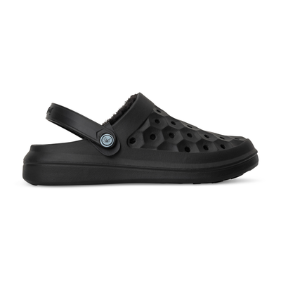 Black/Black Men's Varsity Lined Clog#color_black-black
