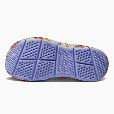 Blue Iris Tropical Floral Kids Active Clog#color_blue-iris-tropical-floral