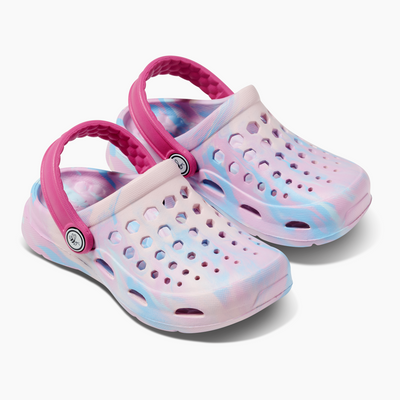 Marbled Pastel / Candy Pink Kids Active Clog#color_marbled-pastel-candy-pink