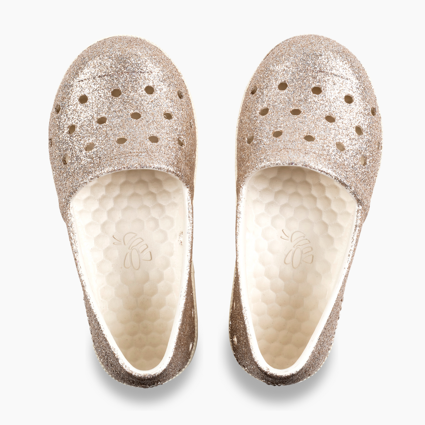 Bone Glitter Girls' Espadrille#color_bone-glitter