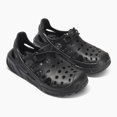 Black Kids' Trekking Shoe#color_black