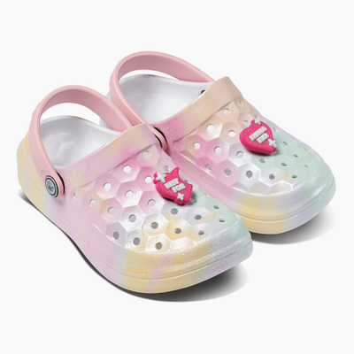 Glitter Ombre Hazy / BFF Popinz Kids Varsity Clog#color_glitter-ombre-hazy-bff-popinz