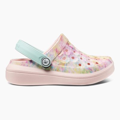 Rainbow Tie Dye Kids Varsity Clog#color_rainbow-tie-dye