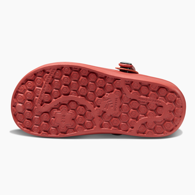 Wild Poppy Red Diamond Kids Varsity Lined Clog#color_wild-poppy-red-diamond