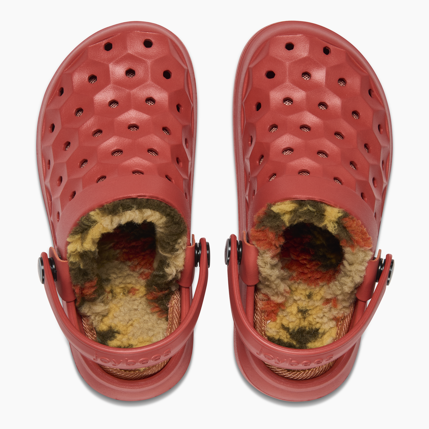 Wild Poppy Red Diamond Kids Varsity Lined Clog#color_wild-poppy-red-diamond