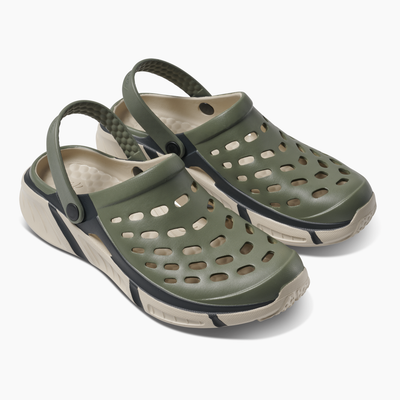 Light Sage / Beige Mens Trekking Clog#color_light-sage-beige