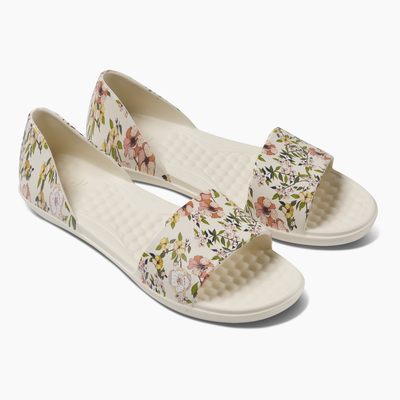 Bone Summer Floral Women's Friday Flat#color_bone-summer-floral