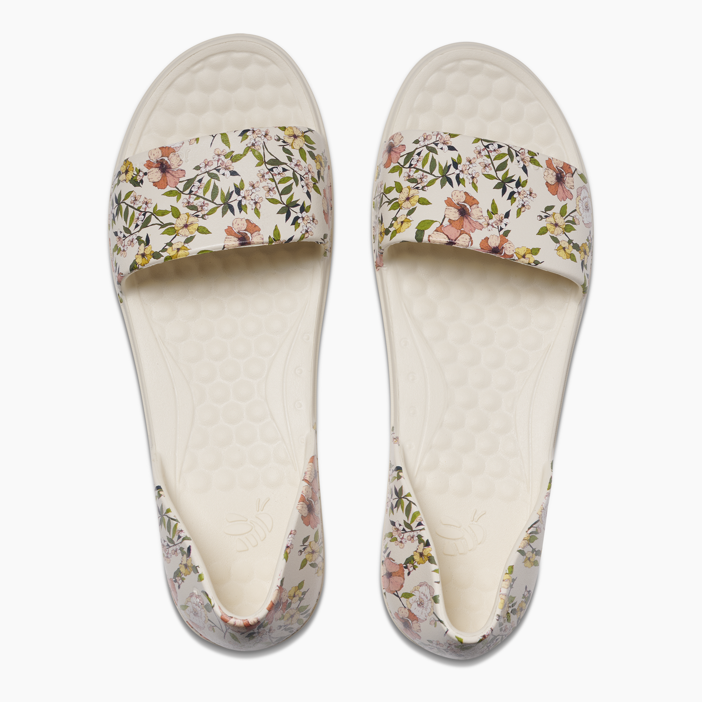 Bone Summer Floral Women's Friday Flat#color_bone-summer-floral