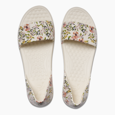 Bone Summer Floral Women's Friday Flat#color_bone-summer-floral