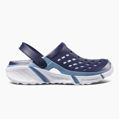 True Navy White Adult Trekking Clog#color_true-navy-white