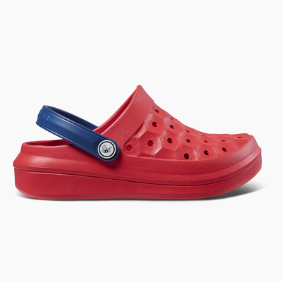 Tomato Navy Kids Varsity Clog#color_tomato-navy