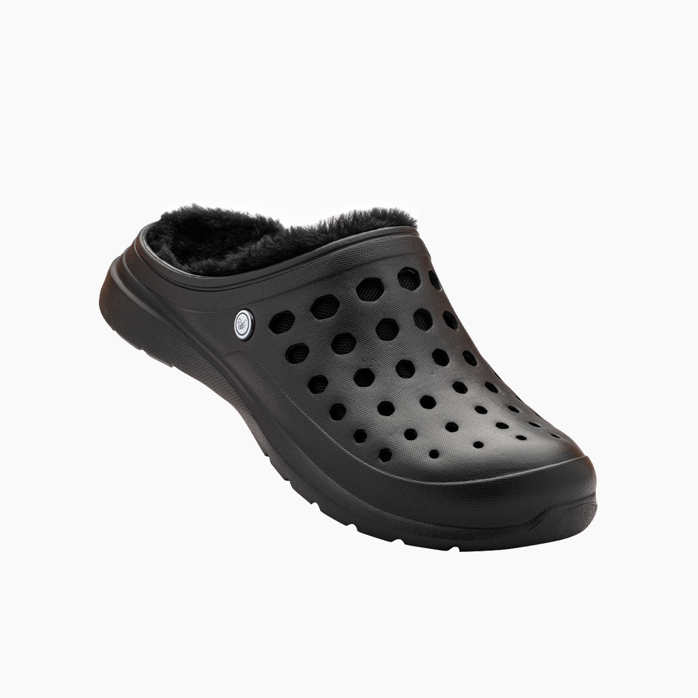 Black/Black Unisex Cozy Lined Clog#color_black-black