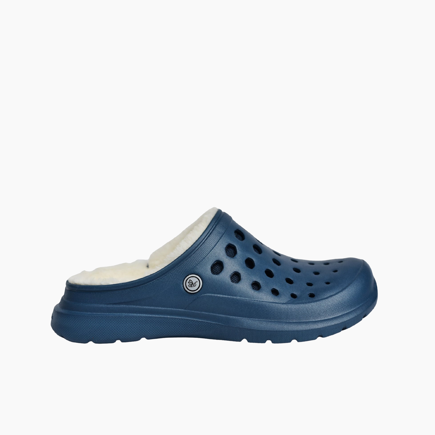 Navy/Natural Unisex Cozy Lined Clog#color_navy-natural