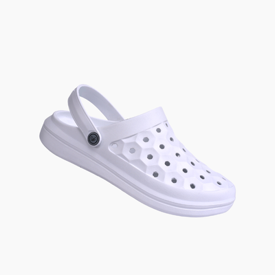 White Unisex Varsity Clog#color_white