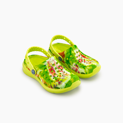 Citrus Washed Tie Dye Kids Active Clog#color_citrus-washed-tie-dye