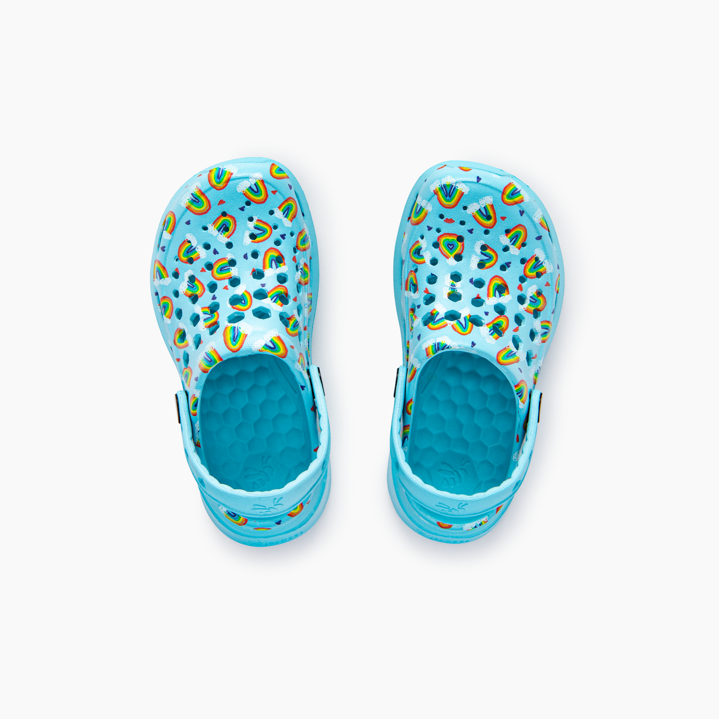 Sky Blue Rainbows Kids Active Clog#color_sky-blue-rainbows