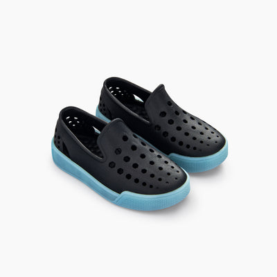 Black/Blue TPR Kids' Skate Sneaker#color_black-blue-tpr