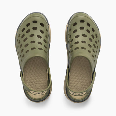 Dusty Olive/Charcoal Trekking Clog#color_dusty-olive-charcoal