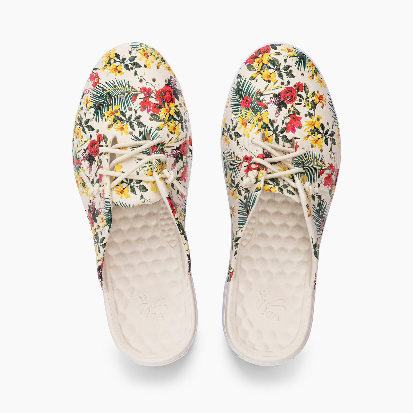Bone Tropical Floral Women's Weekend Mule#color_bone-tropical-floral
